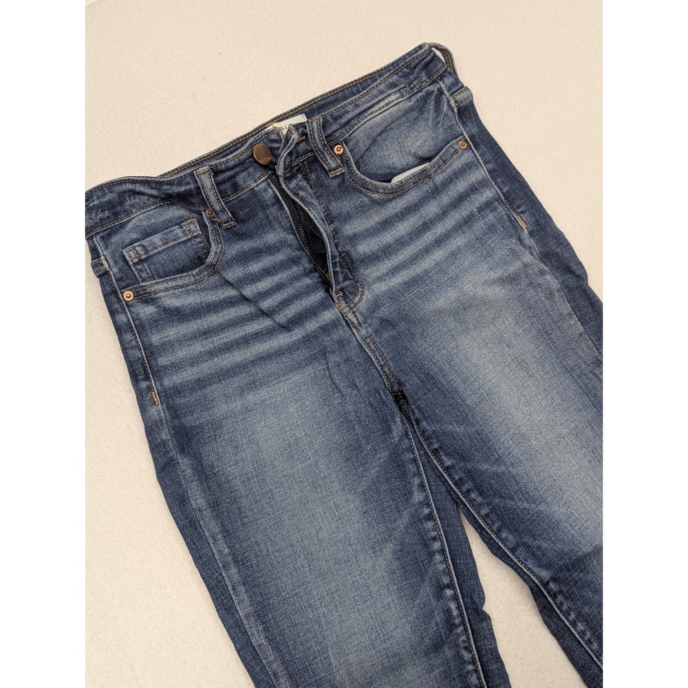 BKE Billie High Rise Ankle Skinny Jeans Medium Wash Distressed Size 26